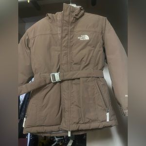 Girls down North face coat